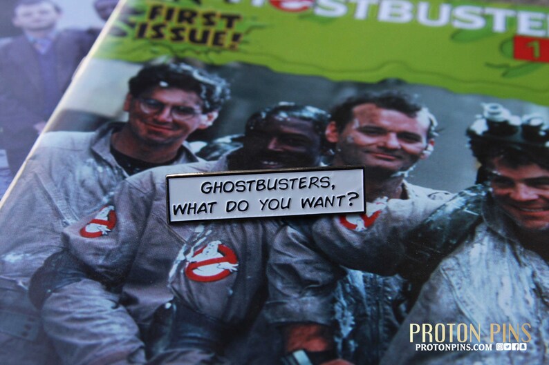 Ghostbusters what do you want Ghostbusters Enamel Pin Etsy