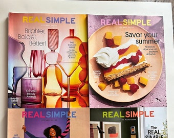 Real Simple Magazine Lot - June, July/ Aug , Sept & Oct 2023 Issues