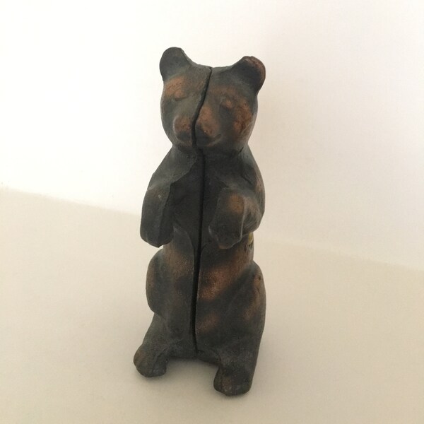 Vintage Cast Iron Bear Bank