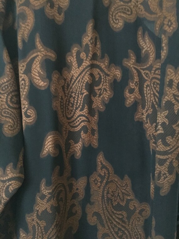 Ellen Tracy Black and Bronze Large Paisley Elegan… - image 2