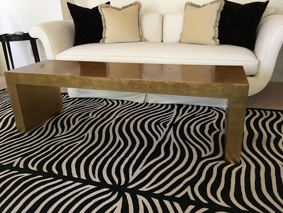 Baker Furniture Barbara Barry Gold Leaf Tail Table Bench Baker Furniture Barbara Barry Gold Leaf, Baker Used Furniture