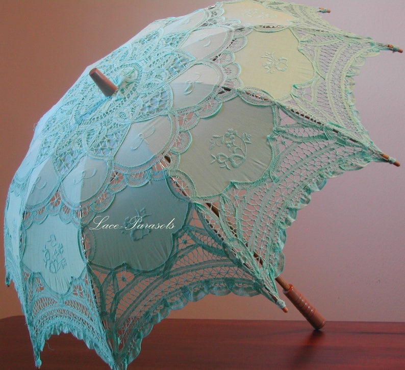 Green Lace Parasol