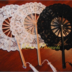 Batenburg Lace Fan 100% cotton Vintage Bridal Wedding