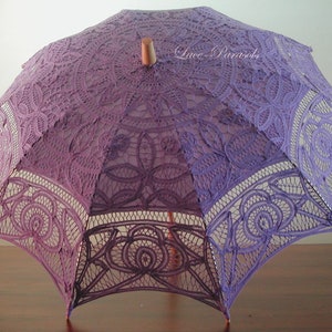 Lavender Lace Parasol Vintage Wedding