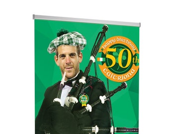 Giant Birthday Banner Card - 33"x81" Custom Designed, Retractable for any Occasion