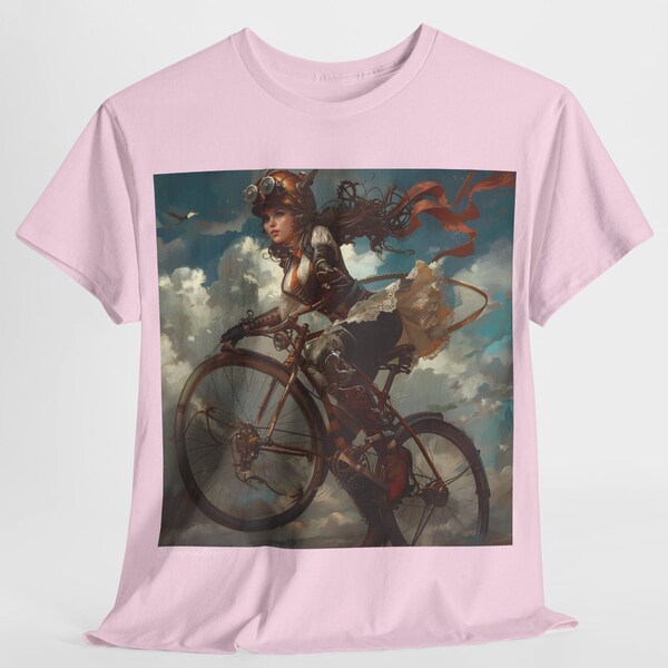 Steampunk Girl on Bike T-shirt