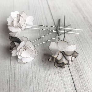 Flower Hair Pins, Bridal Hairpin, Bride Hair Accessories, Floral Hair Pin, Hair stick, Flower Pin, Bridal Accessories, Hairfork, Set of 3