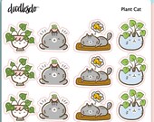 Myong the Plant Cat - plant care functional and decorative planner sticker