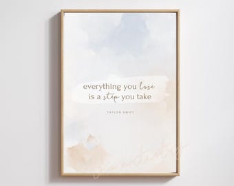 Inspirational Quote Print | Neutral Watercolor Wall Art (Digital Download)