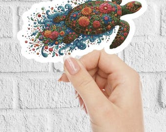Turtle Sticker | Stickers | Stickers for Hydroflask | laptop stickers |Water bottle Sticker |Waterproof Stickers | Flower Stickers |