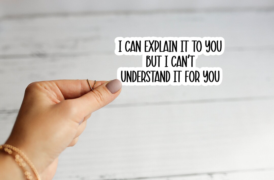 Person Explain Sticker Funny Sarcastic Sticker, I Can Explain Quote, Waterproof Vinyl Decal - Etsy