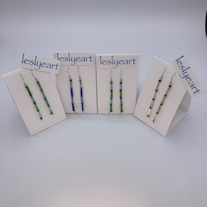 Funky Bugle Bead Dangle Earrings