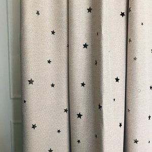 kan zijn Specialist Wegenbouwproces Beige Stars Pattern Cutting Out Faux Linen Semi Blackout - Etsy