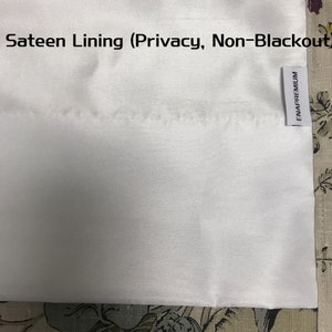 Adding Regular Lining Non-Blackout, Privacy to Your Curtains 1 Pair 2P or 1 Panel 1P zdjęcie 4