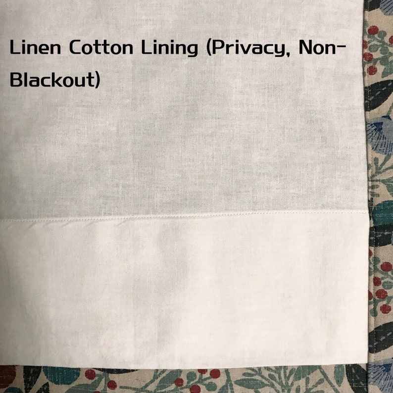 Adding Regular Lining Non-Blackout, Privacy to Your Curtains 1 Pair 2P or 1 Panel 1P zdjęcie 2