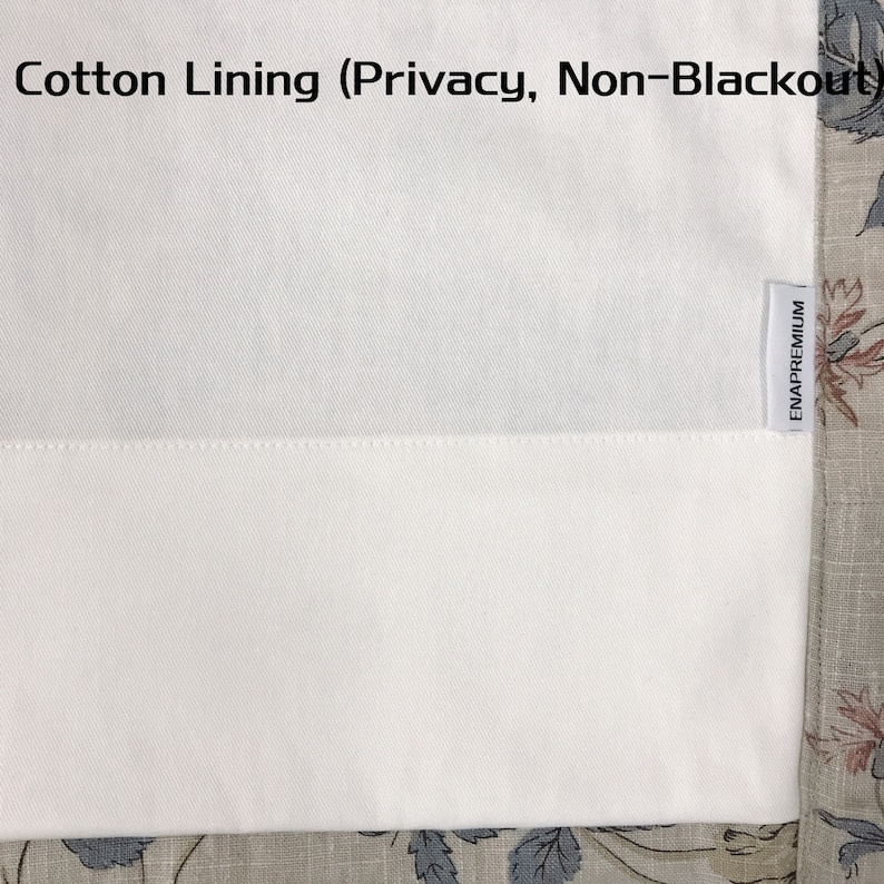 Adding Regular Lining Non-Blackout, Privacy to Your Curtains 1 Pair 2P or 1 Panel 1P zdjęcie 3