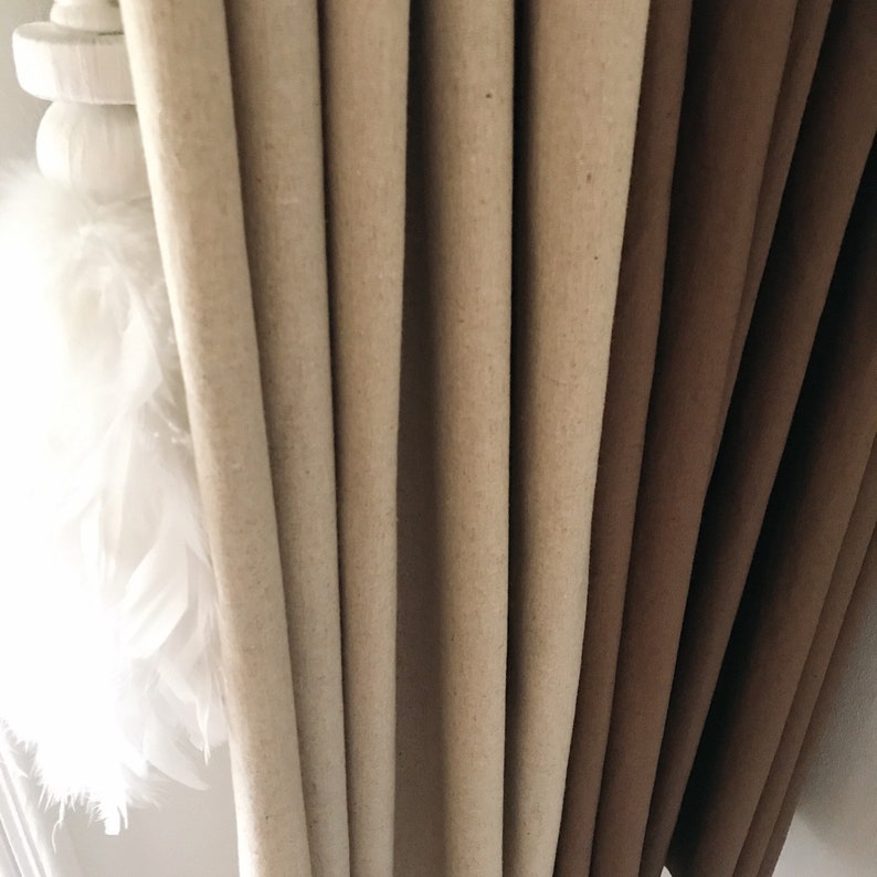Natural Beige Washed Linen Curtain Panel Various colors 64 84 Etsy