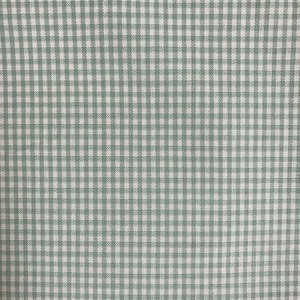 Modern Vintage Mint Mini Gingham Pin Check Curtain with White Background Cotton Drapery Panel 39 Width Various Lengths Custom Drapes