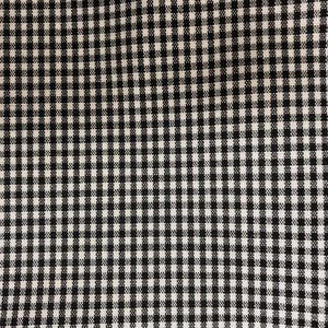 Modern Vintage Black Mini Gingham Pin Check Curtain with White Background Cotton Drapery Panel 39 Width Various Lengths Custom Drapes