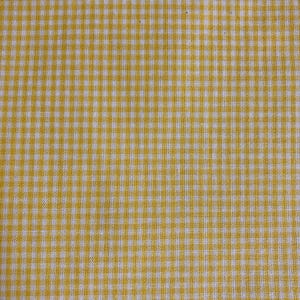 Modern Vintage Yellow Mini Gingham Pin Check Curtain with White Background Cotton Drapery Panel 39 Width Various Lengths Custom Drapes