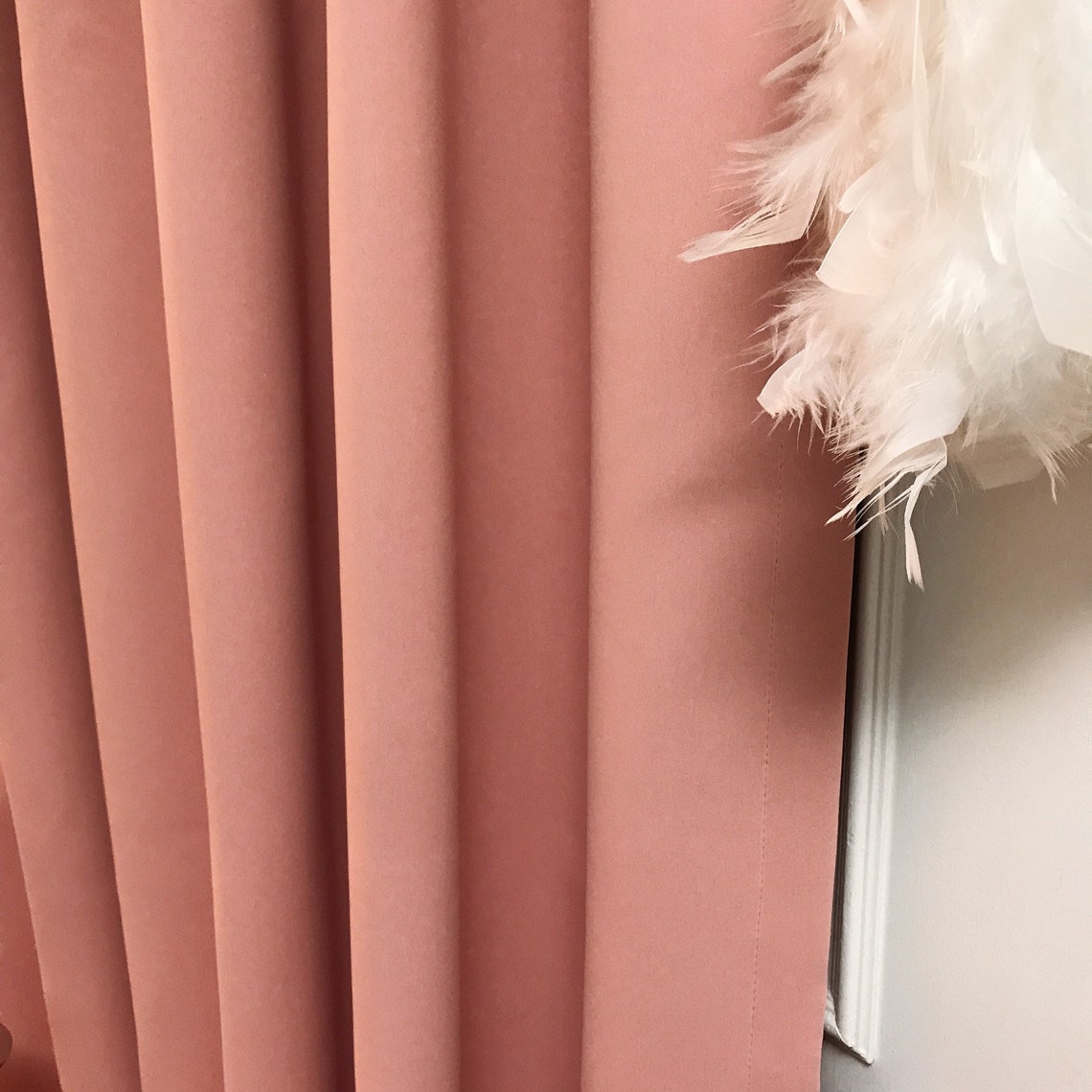 Pale Pink Solid Blackout Curtain Nursery Curtain Drapes for Etsy