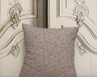Modern Vintage Natural Beige Floral Pattern Cushion Cover with Faded Purple Background Decorative Square Pillow Case 18 20 26 in