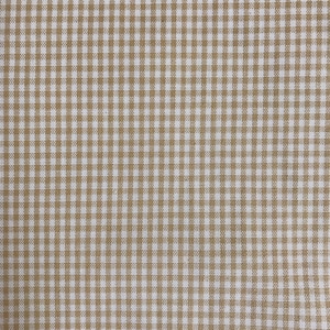 Modern Vintage Brown Mini Gingham Pin Check Curtain with White Background Cotton Drapery Panel 39 Width Various Lengths Custom Drapes