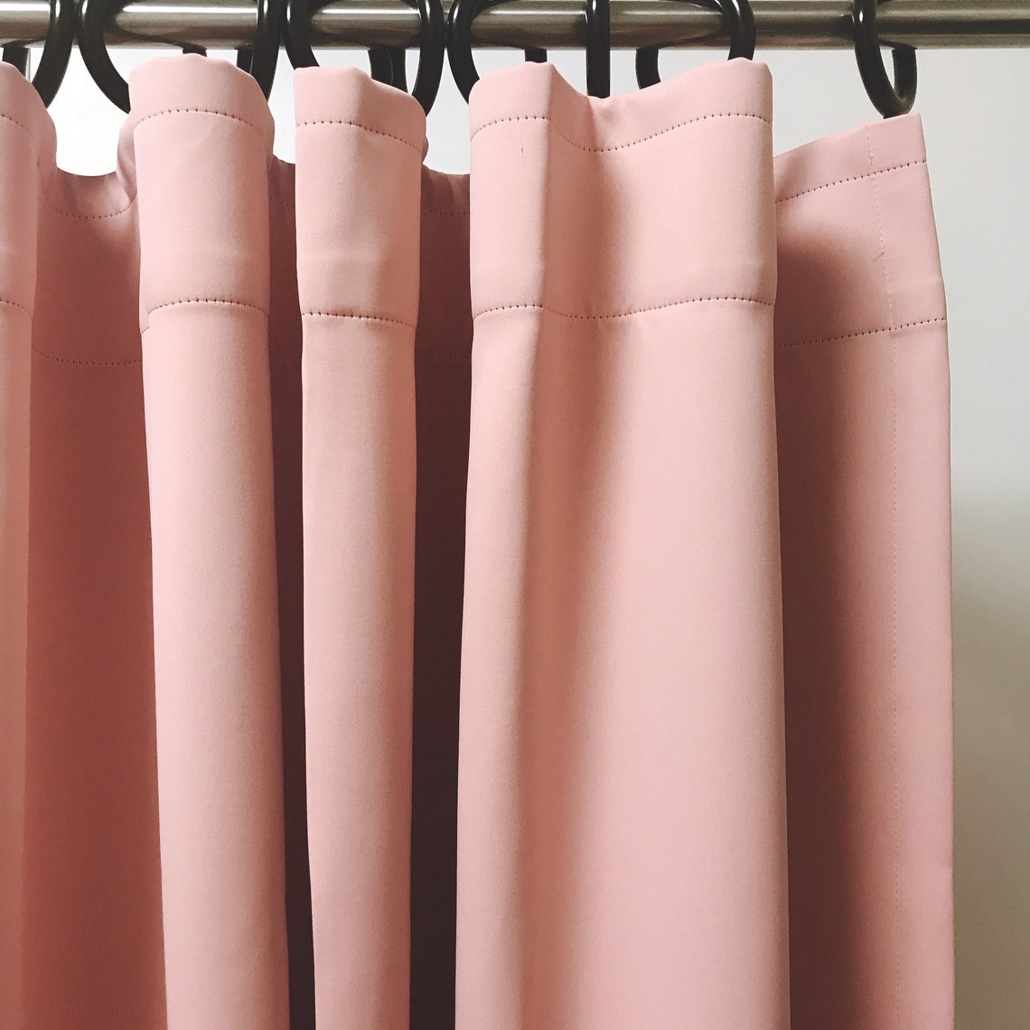 Pale Pink Solid Blackout Curtain Nursery Curtain Drapes for | Etsy