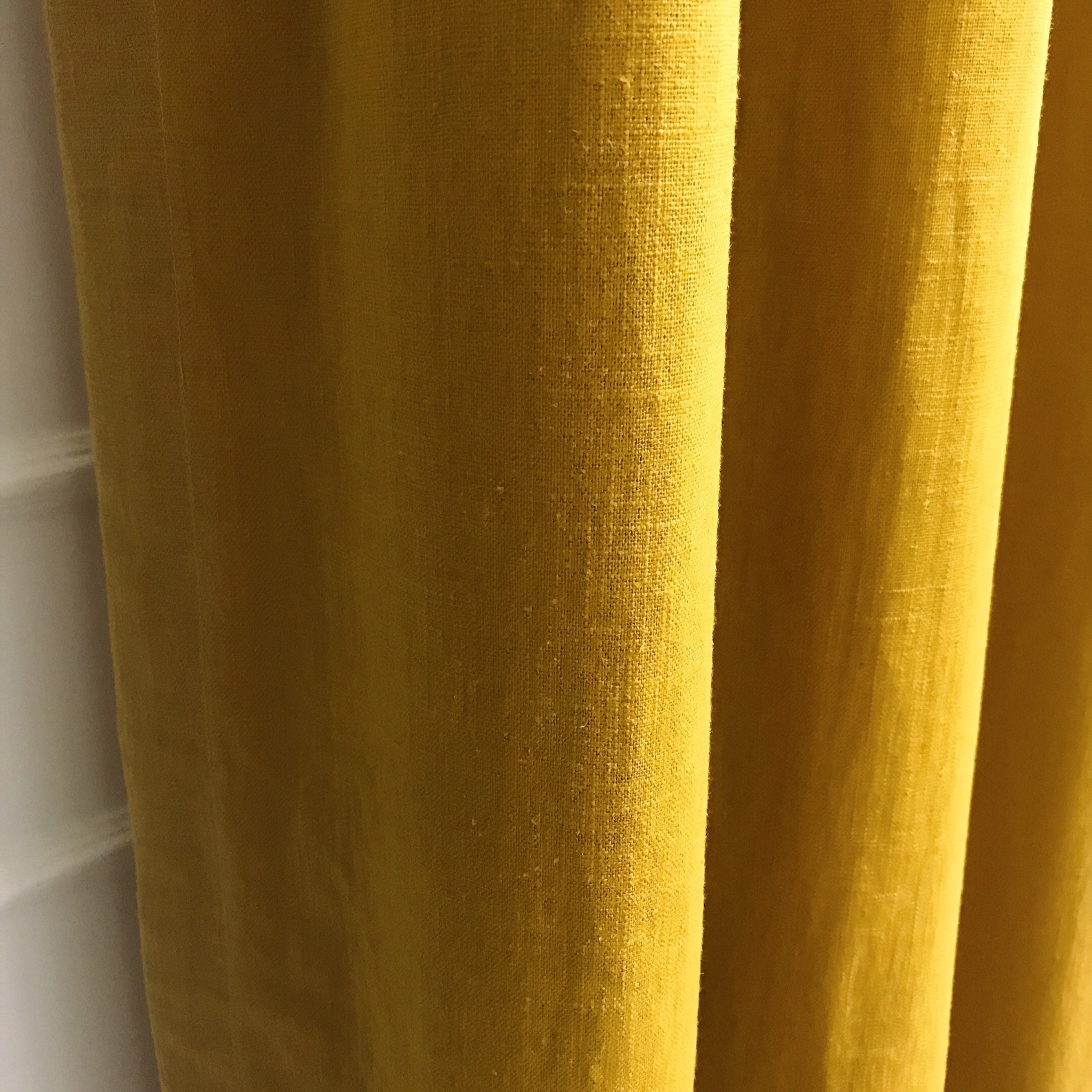 Mustard Colored Linen Curtain Panel 64 71 84 90 96 108 Inch Etsy