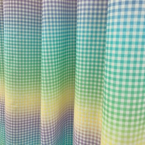 Rainbow Gradient Print Pattern Washed Linen Cotton Curtain Drapery ...