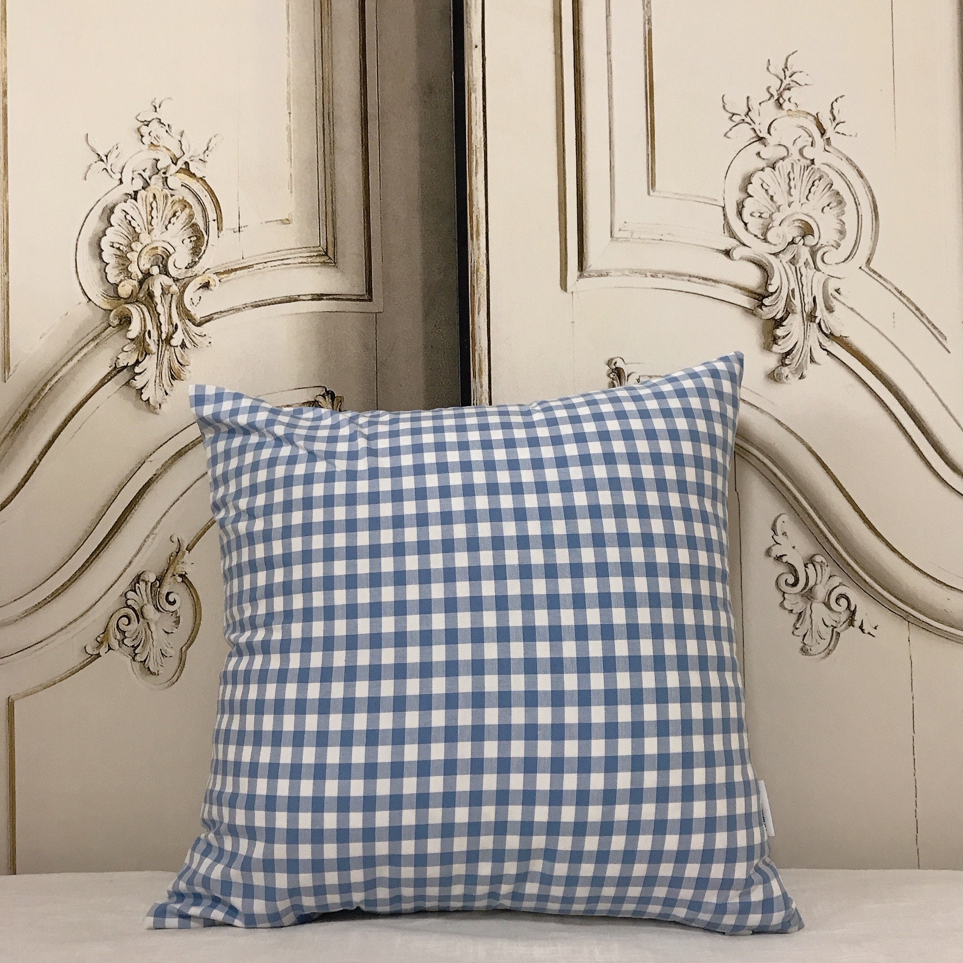 Gingham outdoor pillows best sale
