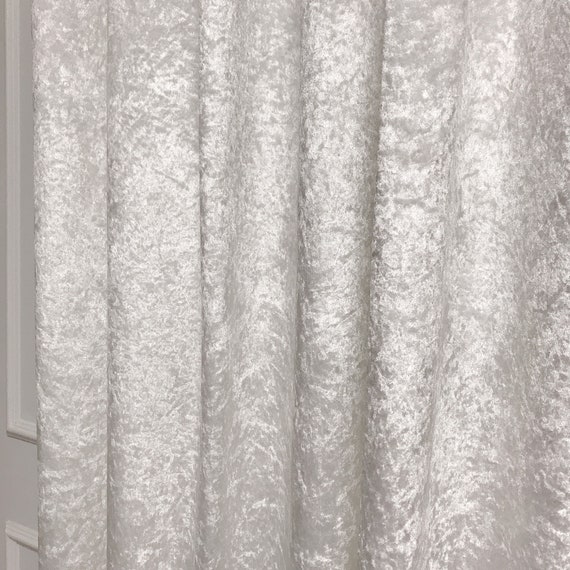 Glam White Velvet Curtain Dry Panel Various Colors 64 84 Glam White Velvet Curtain Dry Panel, 64 Inch Curtains