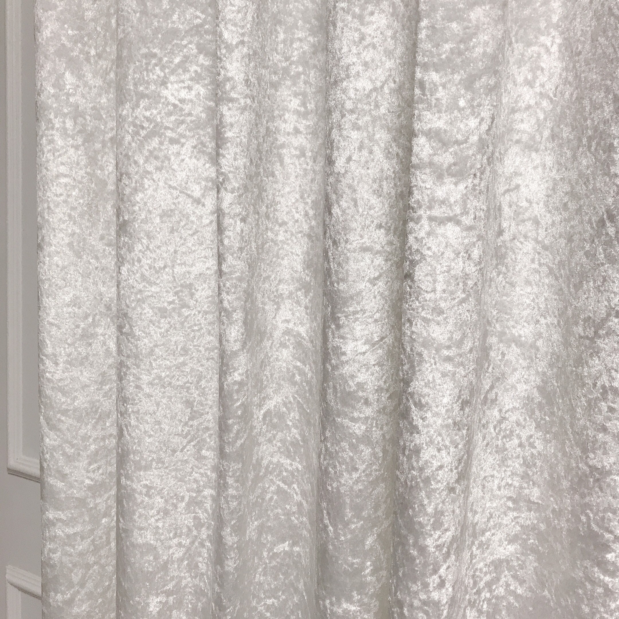 Glam White Velvet Curtain Drapery Panel Various Colors 64 84 Etsy Glam White Velvet Curtain Drapery Panel Various Colors 64 84 Etsy