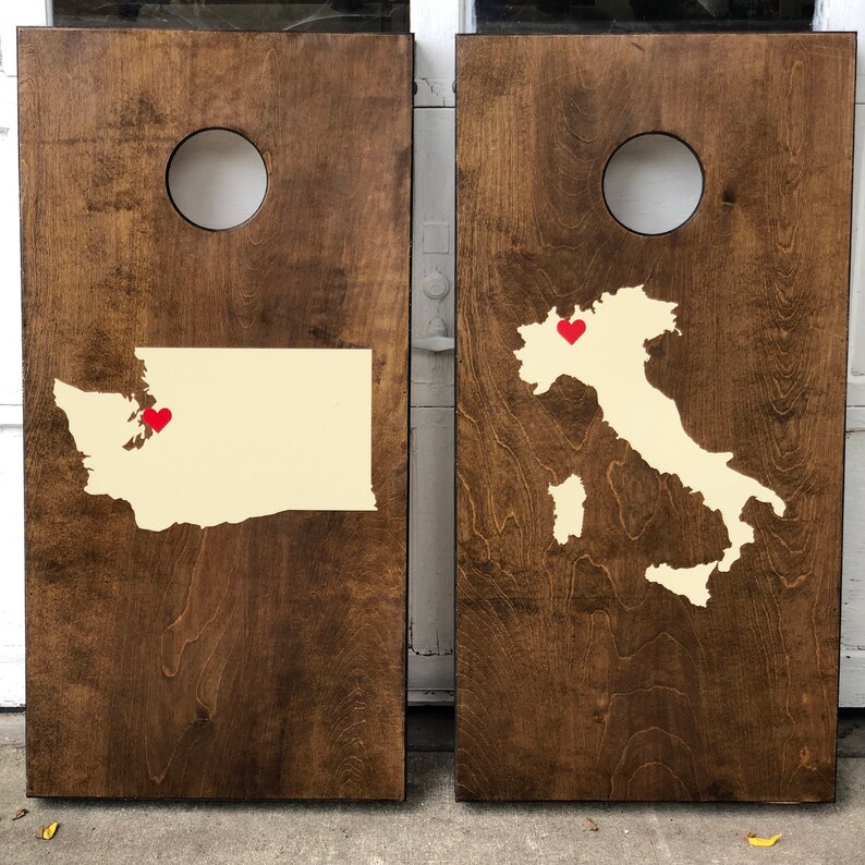 Custom Cornhole Boards ONLY Bean Bag Toss Home Country image 1
