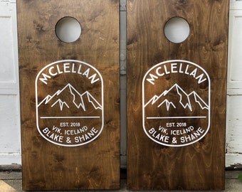 Custom Cornhole Boards ONLY - Bean Bag Toss - Rocky Mountain Wedding