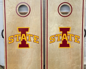 Iowa State Cyclone Cornhole Boards - Bean Bag Toss - OFFICIALLY LICENSED