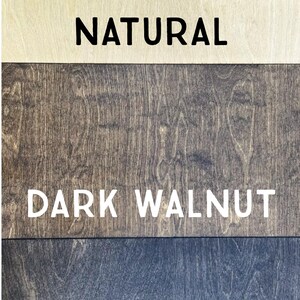 May include: Three wood samples showing different stain colors: natural, dark walnut, and black. The wood is smooth and has a natural grain pattern.