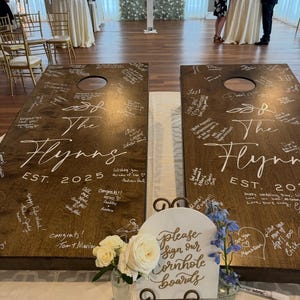 ADD ON - Guest Book Package - Custom Cornhole Boards