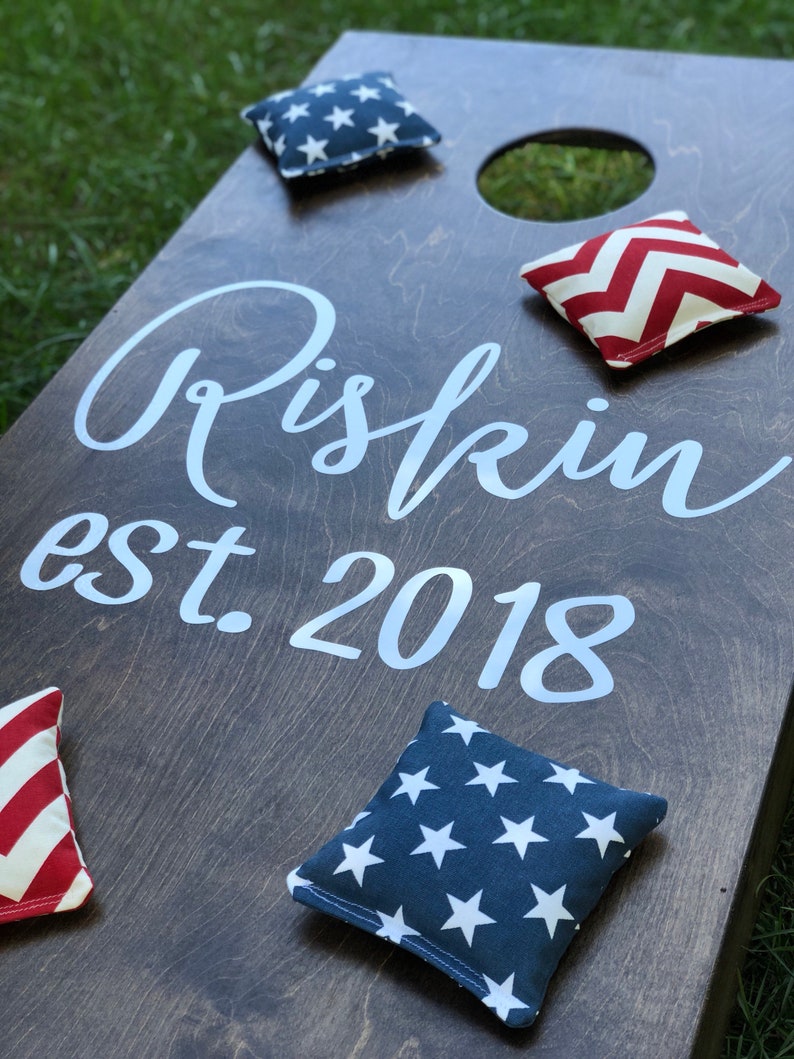 Custom Cornhole Boards & Plain Bags Bean Bag Toss Etsy