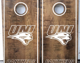 University of Norther Iowa Panthers Cornhole Boards - Bean Bag Toss -  OFFICIALLY LICENSED