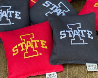 Iowa State Cyclones Cornhole Bags - Bean Bag Toss - OFFIALLY LICENSED - Alternative - Embroidered