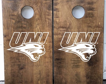 University of Norther Iowa Panthers Cornhole Boards - Bean Bag Toss -  OFFICIALLY LICENSED