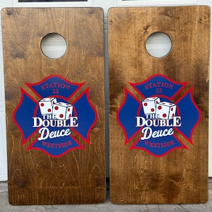 Custom Cornhole Boards - Bean Bag Toss  - Multicolor Company Logo