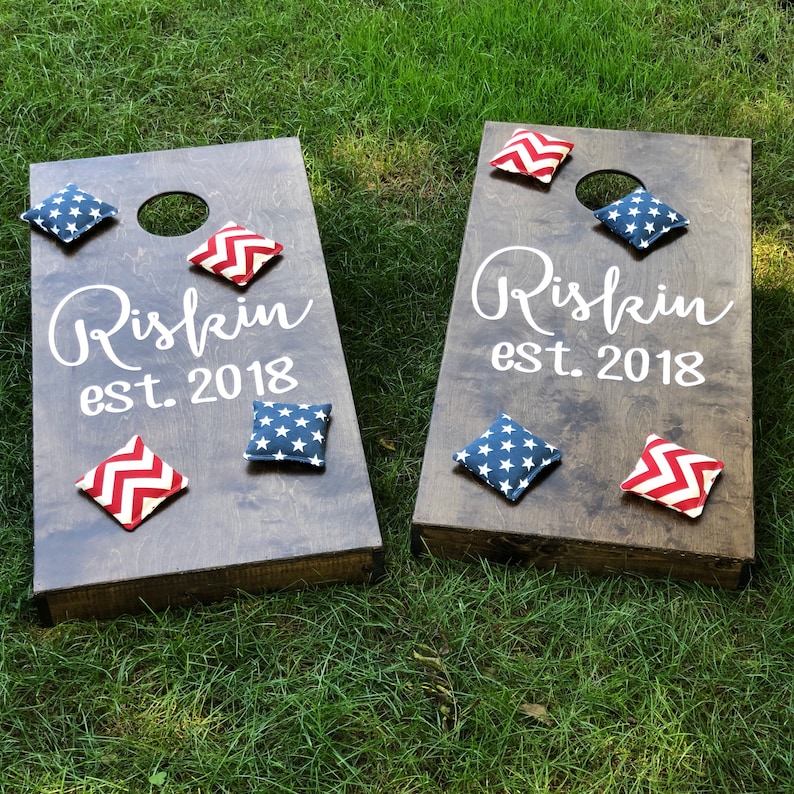 Custom Cornhole Boards & Plain Bags - Bean Bag Toss 