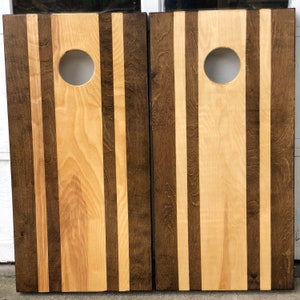 Custom Cornhole Boards - Bean Bag Toss - Striped