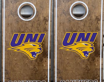 University of Norther Iowa Panthers Cornhole Boards - Bean Bag Toss -  OFFICIALLY LICENSED