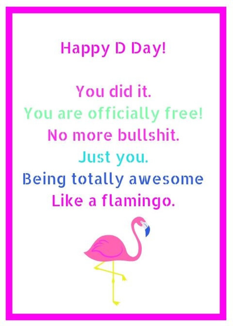 Happy Divorce Day Printable Card Instant Download Quirky Etsy