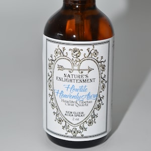 Howlite- Heavenly Gem Elixir Spray 2oz- Fragrance Spray with Crystals-Gemstone Fragrance, Howlite Crystals, Tibetan Clear Quartz