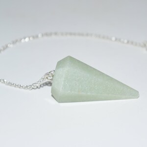 Pendolo sfaccettato in cristallo di avventurina verde,, cristallo, pietra, collezione rock, pietra preziosa,