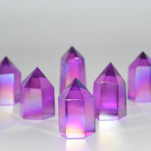 Purple Angel Aura Quartz Point - Crystal, Stone, Rock Collection, Gemstone,